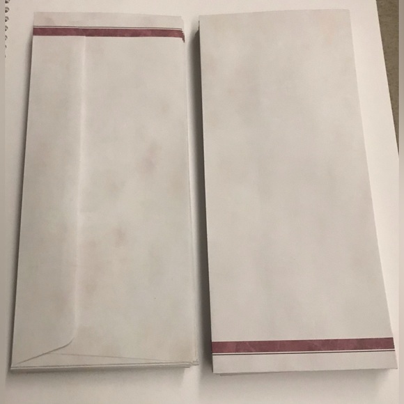 New 50 Envelopes Geographics Light Grey with Red Line on Left Side Front Back - Picture 16 of 16